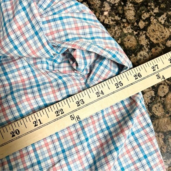 Peter Millar Shirt E4 Men’s Plaid Summer Comfort Button Down Nylon Size XL - Picture 5 of 6
